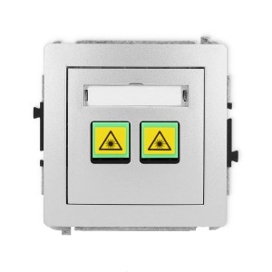 Karlik Deco Srebrny Metalik Mechanizm Gniazda Światłowodowego/Optycznego Podwójnego 7Dgop-2