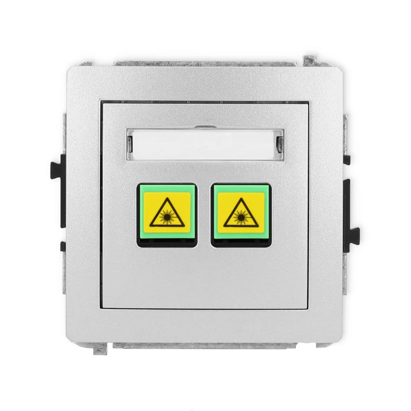 Karlik Deco Srebrny Metalik Mechanizm Gniazda Światłowodowego/Optycznego Podwójnego 7Dgop-2