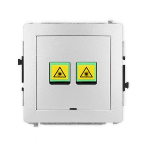Karlik Deco Srebrny Metalik Mechanizm Gniazda Światłowodowego/Optycznego Podwójnego, Bez Pola Opisowego 7Dgopbo-2