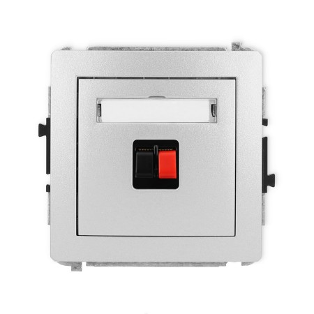 Karlik Deco Srebrny Metalik Mechanizm Gniazda Głośnikowego Pojedynczego 7Dgg-1