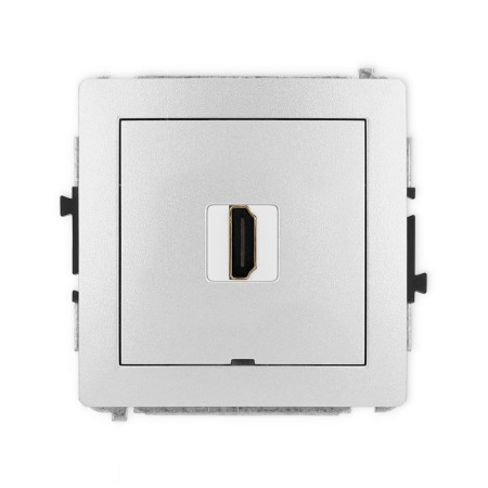 Karlik Deco Srebrny Metalik Mechanizm Gniazda Pojedynczego Hdmi 2.0, Bez Pola Opisowego 7Dhdmibo-3
