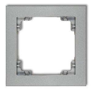 Karlik Deco Srebrny Metalik Ramka Uniwersalna Pojedyncza Z Tworzywa 7Dr-1