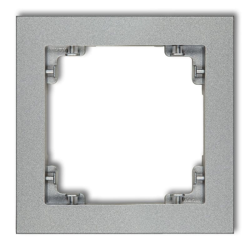 Karlik Deco Srebrny Metalik Ramka Uniwersalna Pojedyncza Z Tworzywa 7Dr-1