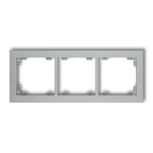 Karlik Deco Srebrny Metalik Ramka Uniwersalna Potrójna Z Tworzywa 7Dr-3