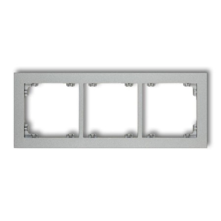 Karlik Deco Srebrny Metalik Ramka Uniwersalna Potrójna Z Tworzywa 7Dr-3