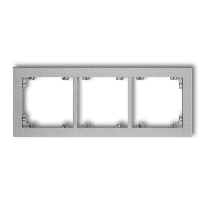 Karlik Deco Srebrny Metalik Ramka Uniwersalna Potrójna Z Tworzywa 7Dr-3