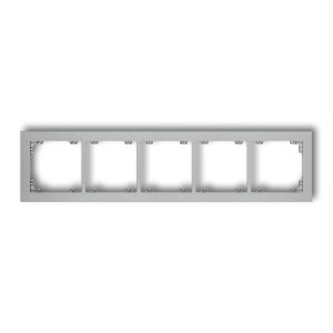 Karlik Deco Srebrny Metalik Ramka Uniwersalna Pięciokrotna Z Tworzywa 7Dr-5
