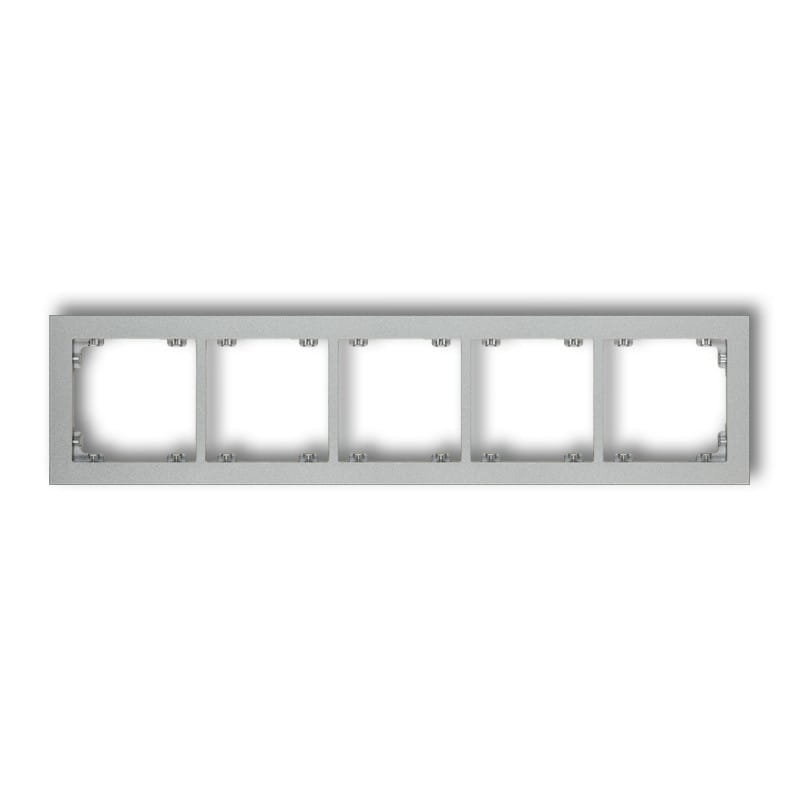 Karlik Deco Srebrny Metalik Ramka Uniwersalna Pięciokrotna Z Tworzywa 7Dr-5