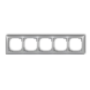 Karlik Deco Srebrny Metalik Ramka Uniwersalna Pięciokrotna Z Tworzywa Deco Soft 7Drso-5