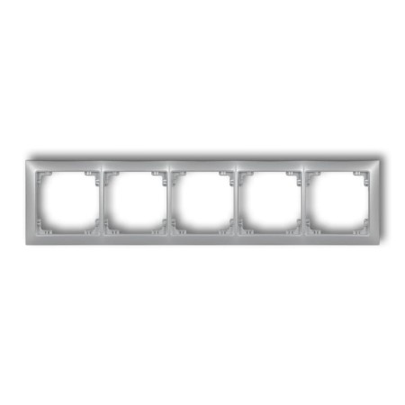 Karlik Deco Srebrny Metalik Ramka Uniwersalna Pięciokrotna Z Tworzywa Deco Soft 7Drso-5