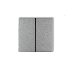 Karlik Prod. Uzupełniające Srebrny Metalik Klawisze Podwójne Do Łączników Deco, Icon, Flexi, Mini (Komplet Dwóch Sztuk) 7Dkl-2