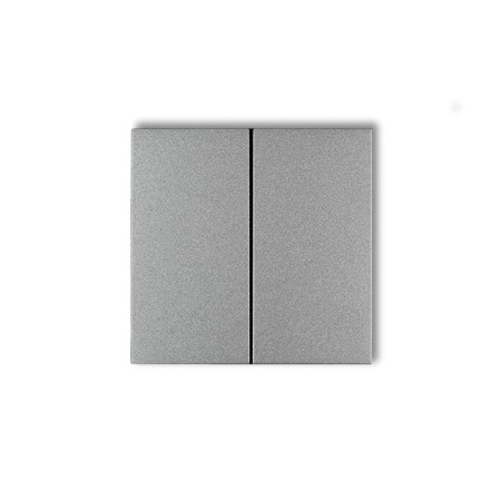 Karlik Prod. Uzupełniające Srebrny Metalik Klawisze Podwójne Do Łączników Deco, Icon, Flexi, Mini (Komplet Dwóch Sztuk) 7Dkl-2