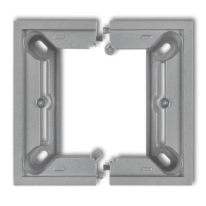 Karlik Deco / Mini Srebrny Metalik Puszka Natynkowa Pojedyncza, Składana Deco, Mini 7Dpu-1