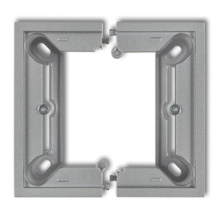 Karlik Deco / Mini Srebrny Metalik Puszka Natynkowa Pojedyncza, Składana Deco, Mini 7Dpu-1