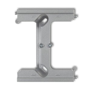 Karlik Deco / Mini Srebrny Metalik Moduł Rozszerzający Puszkę Natynkową Pojedynczą, Składaną Do Ramek Wielokrotnych Deco, Mini 7Dpu-2
