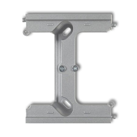 Karlik Deco / Mini Srebrny Metalik Moduł Rozszerzający Puszkę Natynkową Pojedynczą, Składaną Do Ramek Wielokrotnych Deco, Mini 7Dpu-2
