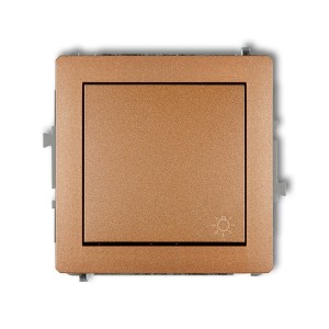 Karlik Deco Złoty Metalik Mechanizm Włącznika Zwierny Światło 8Dwp-5