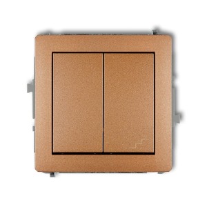 Karlik Deco Złoty Metalik Mechanizm Włącznika Jednobiegunowego Ze Schodowym (Osobne Zasilanie) 8Dwp-10.2