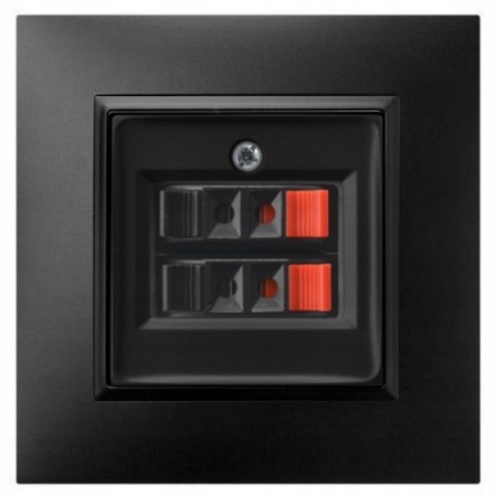 Gniazdo Głośnikowe Podwójne Czarny Ospel Aria