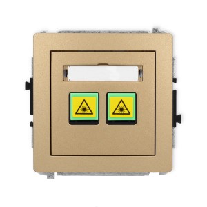 Karlik Deco Złoty Metalik Mechanizm Gniazda Światłowodowego/Optycznego Podwójnego 8Dgop-2