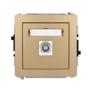 Karlik Deco Złoty Metalik Mechanizm Gniazda Pojedynczego Bnc 8Dgbnc-1