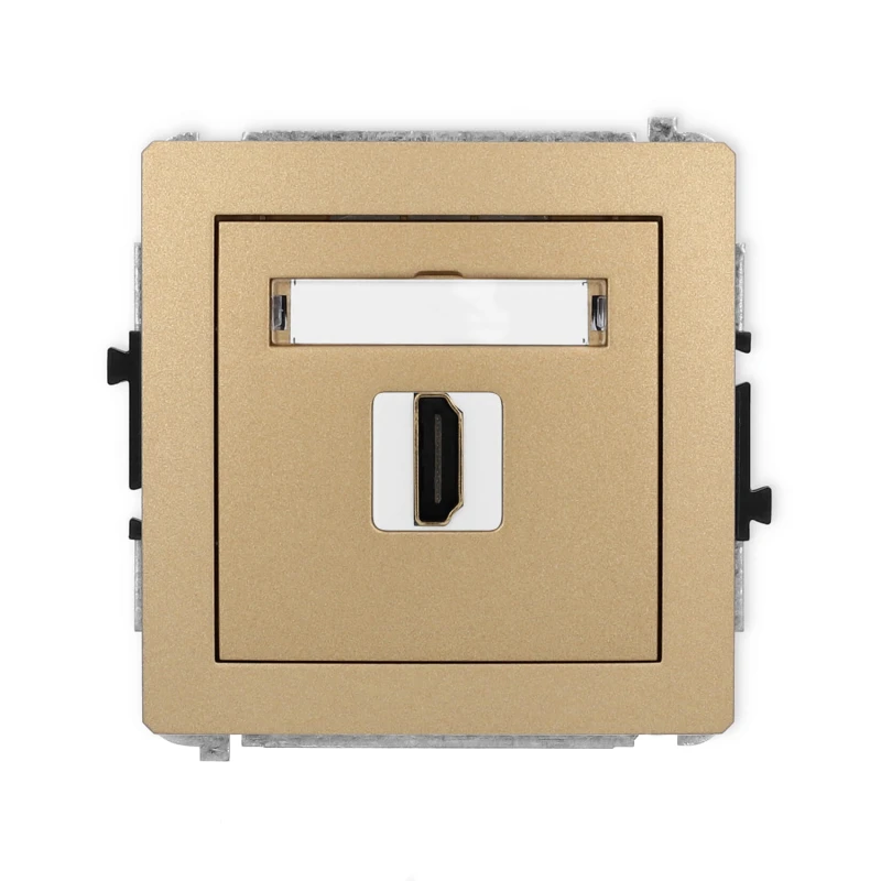 Karlik Deco Złoty Metalik Mechanizm Gniazda Pojedynczego Hdmi 2.0 8Dhdmi-3