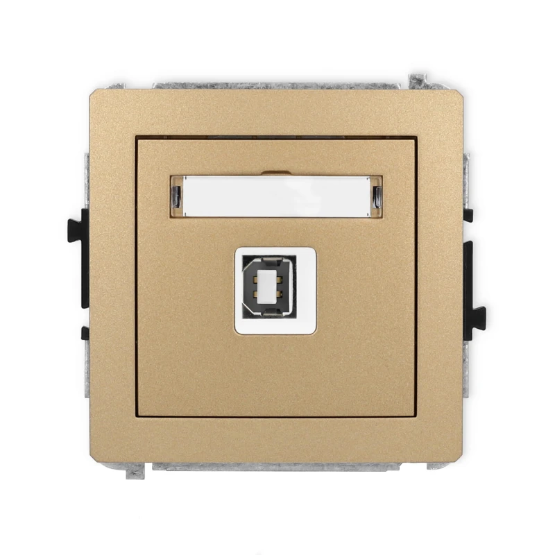 Karlik Deco Złoty Metalik Mechanizm Gniazda Pojedynczego Usb A-B 2.0 8Dgusb-3