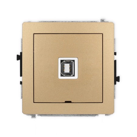 Karlik Deco Złoty Metalik Mechanizm Gniazda Pojedynczego Usb A-B 2.0, Bez Pola Opisowego 8Dgusbbo-3