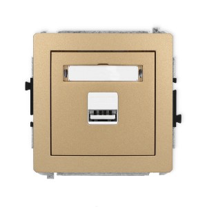 Karlik Deco Złoty Metalik Mechanizm Ładowarki Usb Pojedynczej, 5V, 1A 8Dcusb-1