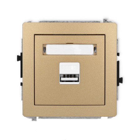 Karlik Deco Złoty Metalik Mechanizm Ładowarki Usb Pojedynczej, 5V, 2A 8Dcusb-3