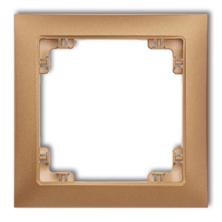 Karlik Deco Złoty Metalik Ramka Uniwersalna Pojedyncza Z Tworzywa Deco Soft 8Drso-1