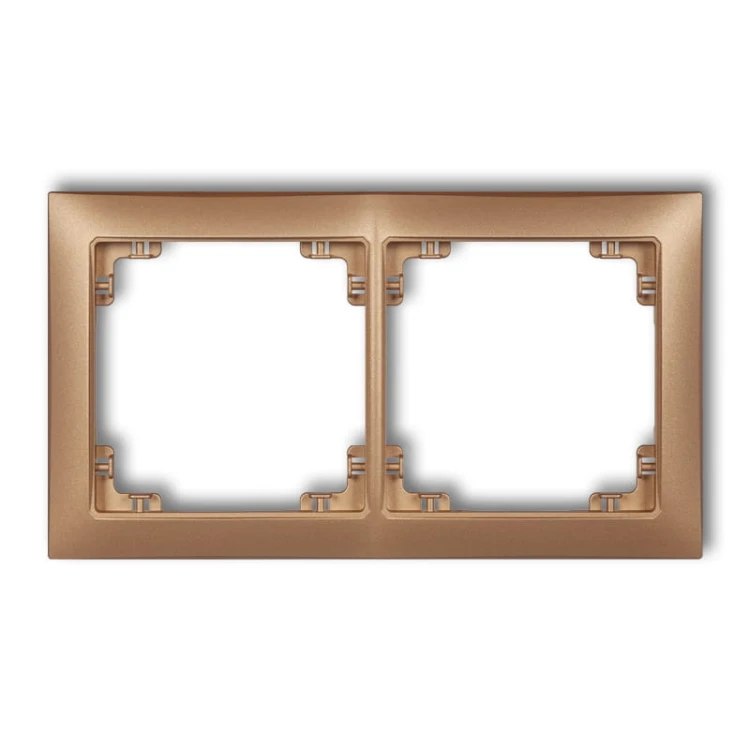 Karlik DECO złoty metalik Ramka uniwersalna podwójna z tworzywa DECO Soft 8DRSO-2