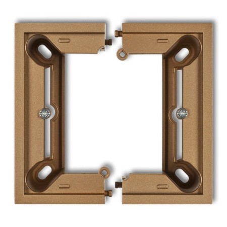 Karlik Deco Złoty Metalik Puszka Natynkowa Pojedyncza, Składana Deco 8Dpu-1