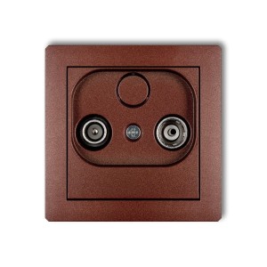 Karlik Deco Brązowy Metalik Mechanizm Gniazda Abonenckiego Rtv Przelotowego 9Db 9Dg9P