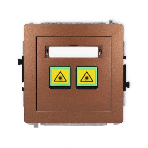 Karlik Deco Brązowy Metalik Mechanizm Gniazda Światłowodowego/Optycznego Podwójnego 9Dgop-2