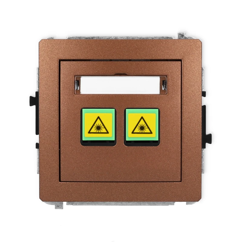 Karlik Deco Brązowy Metalik Mechanizm Gniazda Światłowodowego/Optycznego Podwójnego 9Dgop-2