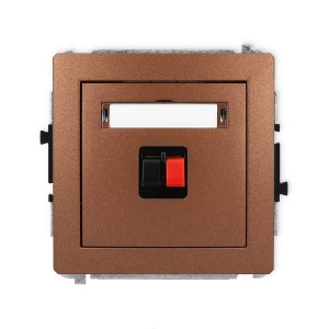 Karlik Deco Brązowy Metalik Mechanizm Gniazda Głośnikowego Pojedynczego 9Dgg-1