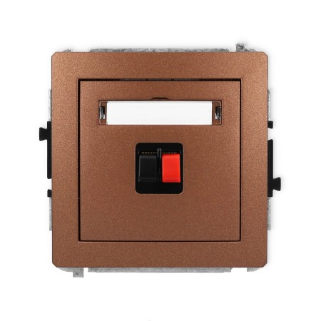 Karlik Deco Brązowy Metalik Mechanizm Gniazda Głośnikowego Pojedynczego 9Dgg-1