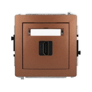 Karlik Deco Brązowy Metalik Mechanizm Gniazda Pojedynczego Hdmi 2.0 9Dhdmi-3