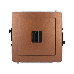 Karlik Deco Brązowy Metalik Mechanizm Gniazda Pojedynczego Hdmi 2.0, Bez Pola Opisowego 9Dhdmibo-3