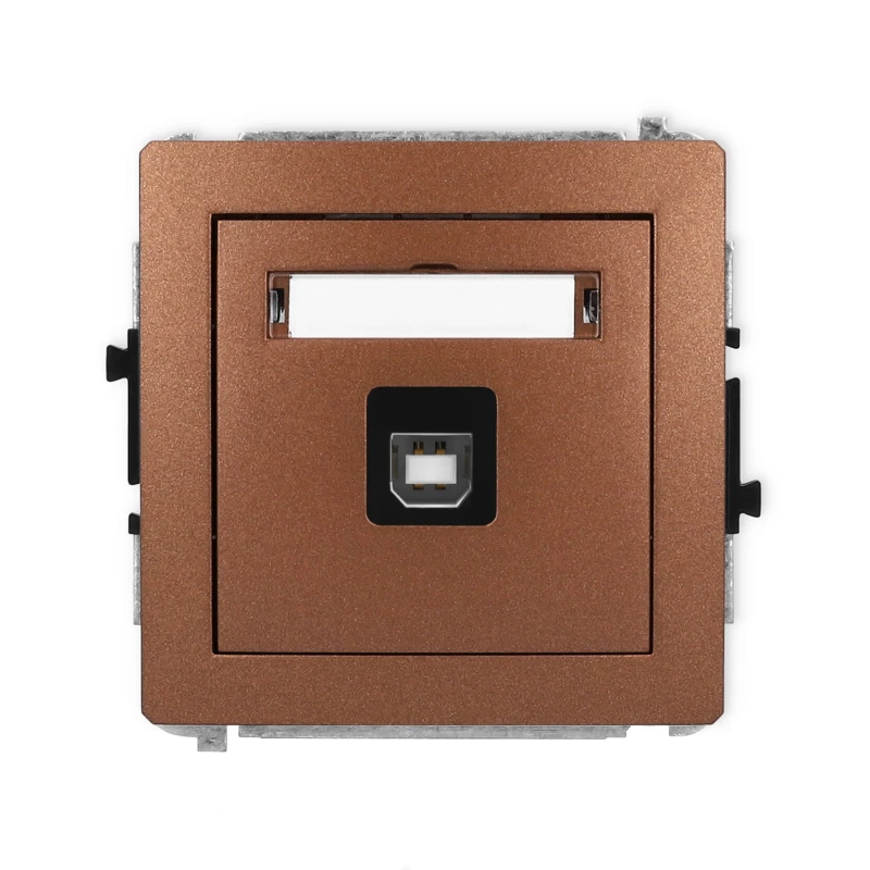 Karlik Deco Brązowy Metalik Mechanizm Gniazda Pojedynczego Usb A-B 2.0 9Dgusb-3