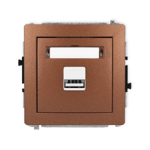 Karlik Deco Brązowy Metalik Mechanizm Ładowarki Usb Pojedynczej, 5V, 1A 9Dcusb-1