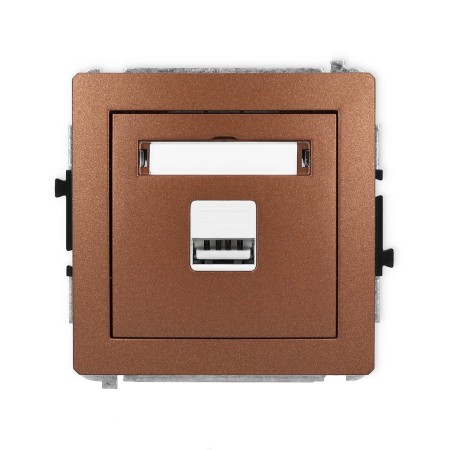 Karlik Deco Brązowy Metalik Mechanizm Ładowarki Usb Pojedynczej, 5V, 1A 9Dcusb-1
