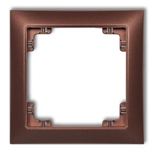 Karlik Deco Brązowy Metalik Ramka Uniwersalna Pojedyncza Z Tworzywa Deco Soft 9Drso-1