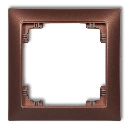 Karlik Deco Brązowy Metalik Ramka Uniwersalna Pojedyncza Z Tworzywa Deco Soft 9Drso-1