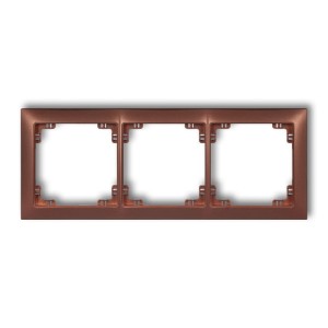 Karlik Deco Brązowy Metalik Ramka Uniwersalna Potrójna Z Tworzywa Deco Soft 9Drso-3