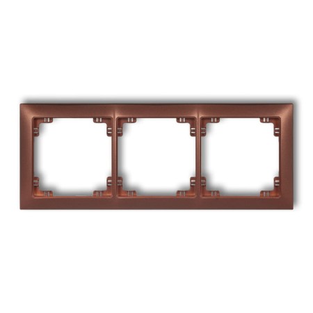 Karlik Deco Brązowy Metalik Ramka Uniwersalna Potrójna Z Tworzywa Deco Soft 9Drso-3