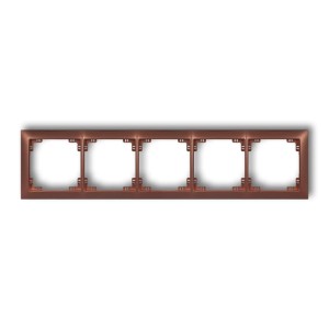 Karlik Deco Brązowy Metalik Ramka Uniwersalna Pięciokrotna Z Tworzywa Deco Soft 9Drso-5