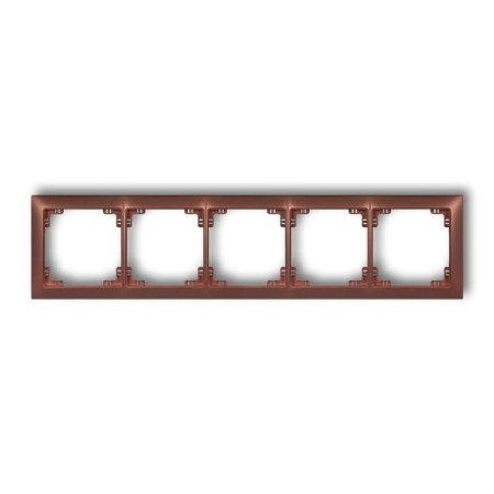 Karlik Deco Brązowy Metalik Ramka Uniwersalna Pięciokrotna Z Tworzywa Deco Soft 9Drso-5