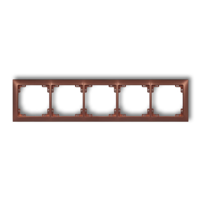 Karlik Deco Brązowy Metalik Ramka Uniwersalna Pięciokrotna Z Tworzywa Deco Soft 9Drso-5